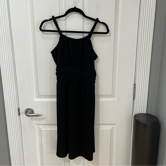 Ricki’s size small black dress with corded straps ruffled waist - Picture 2 of 8